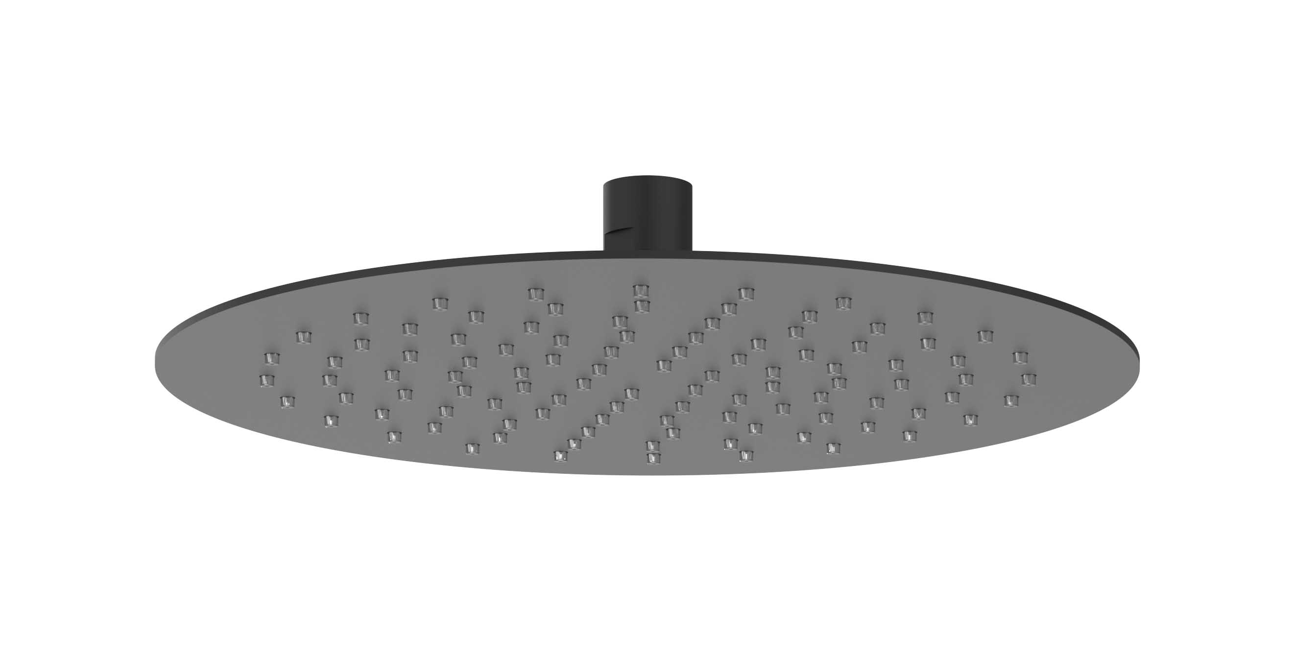 IVY Toebehoren Hoofddouche slim 25cm antikalk nozzels Eco-air 6900552 Mat zwart PED