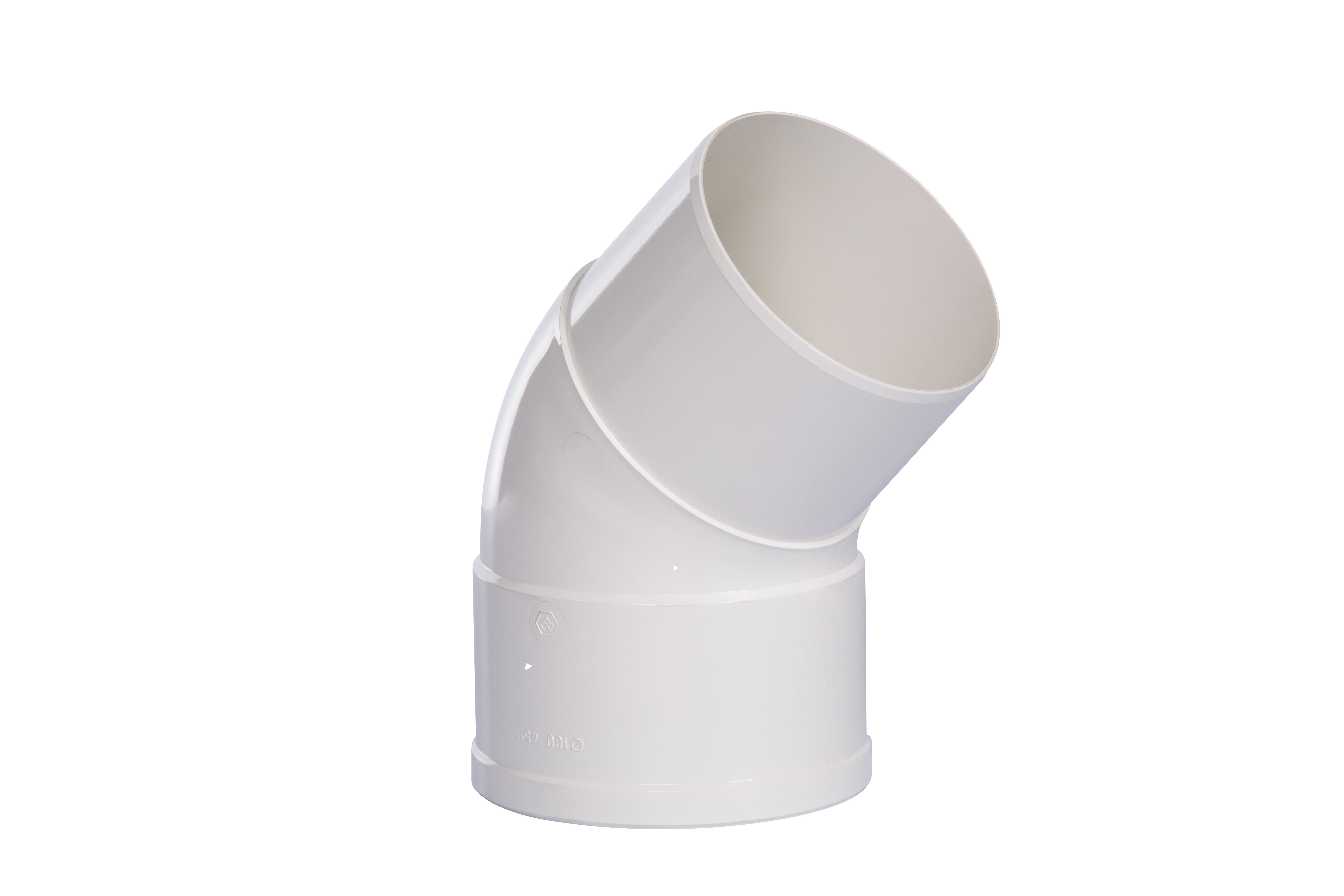 HWA Bocht 100 45 graden vse wit 1196900453
