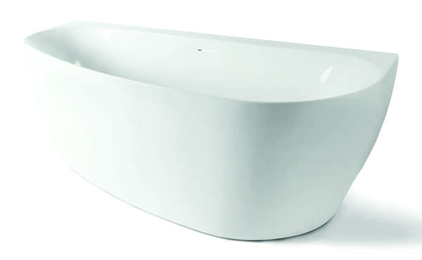 Luca Back to wall bad van acryl met overloop 170x78x60h LUPA1775 Glans wit