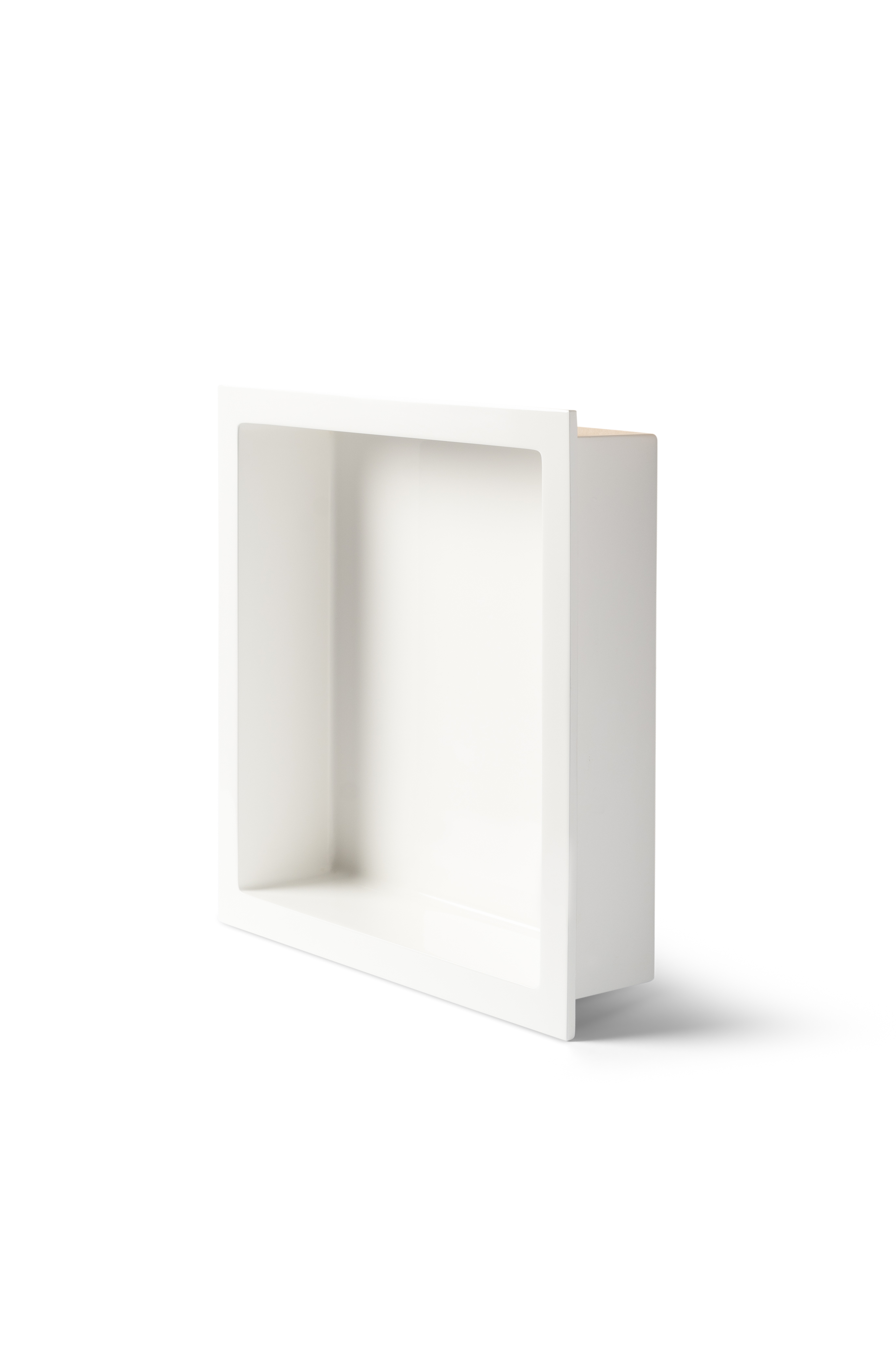 Luca inbouwnis MET FLENS 29.5x29.5x7cm mineral stone Glans wit LUVA1430