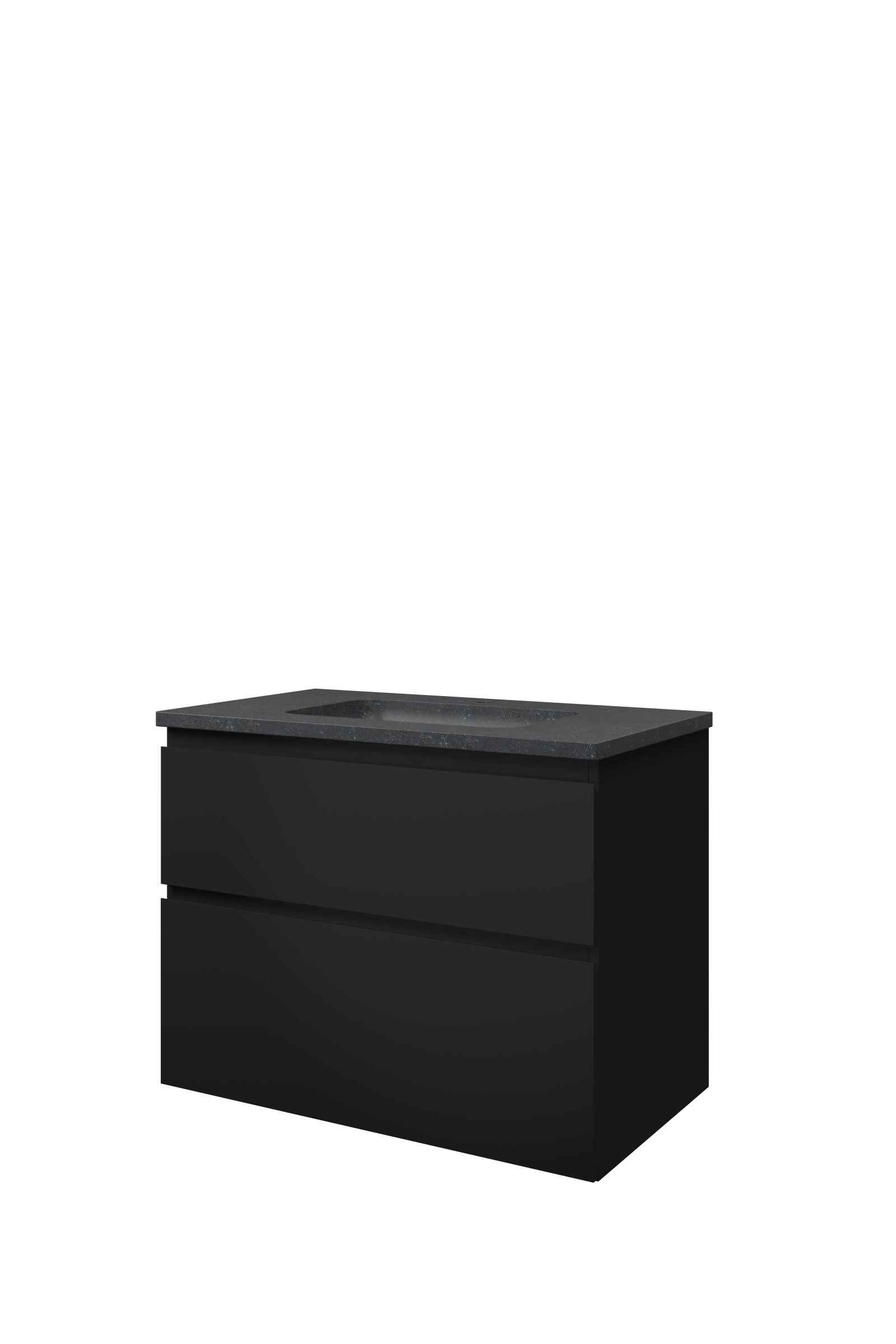 Proline set hardsteen Elegant wast. met 1 krgt. en onderk. a-sym. 1815836 Mat zwart/Blue stone H625xB800xD460