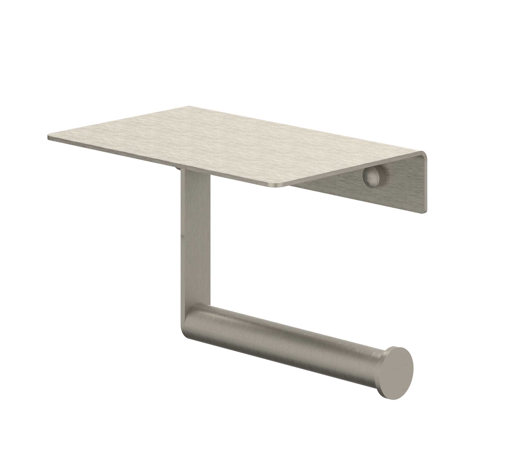 IVY Toiletrolhouder met platteau 6500503 gebr. nickel PVD