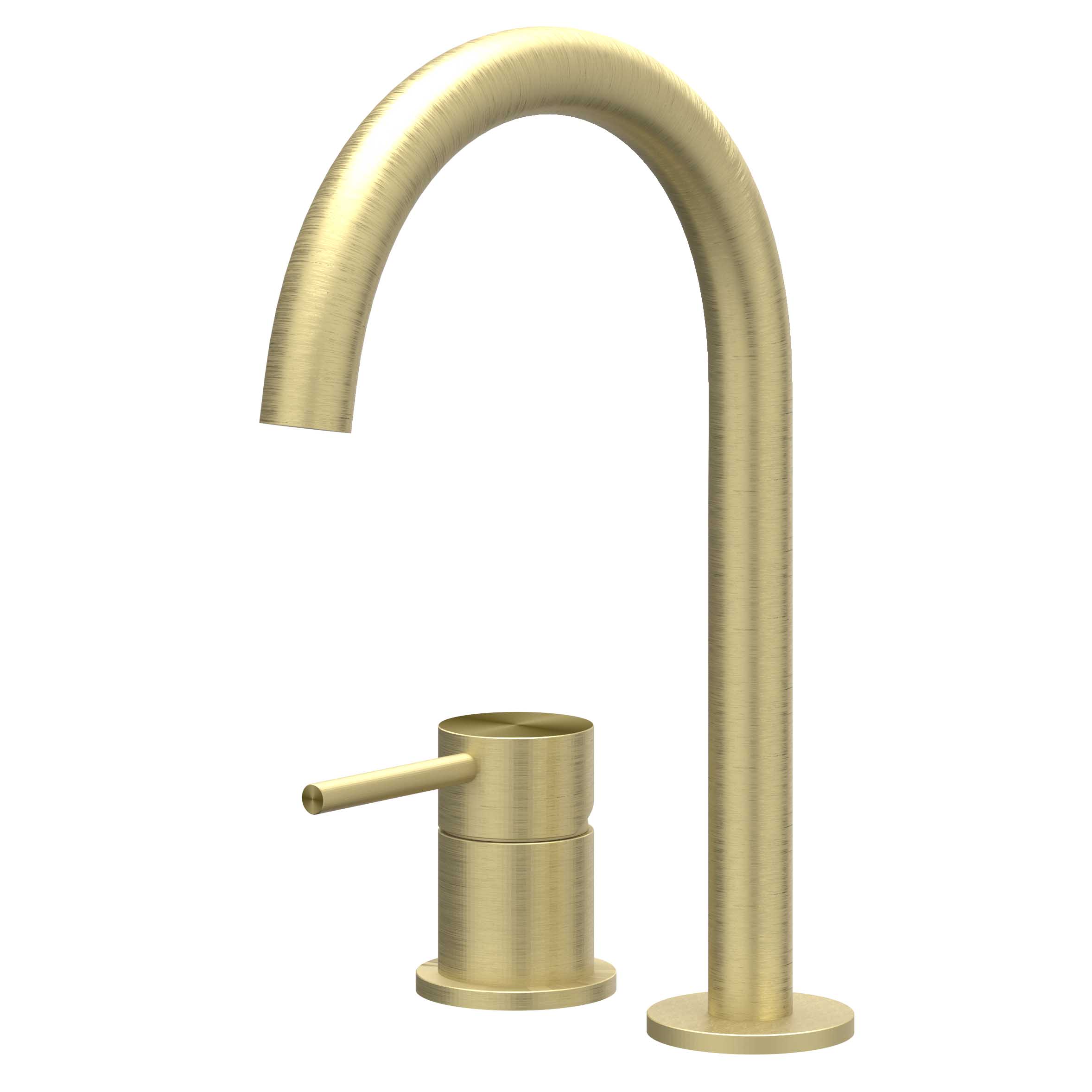 IVY Concord Wastafelmengkraan 2-gats bladmontage met uitloop coldstart 6100502 RVS316 gebr. mat goud PVD